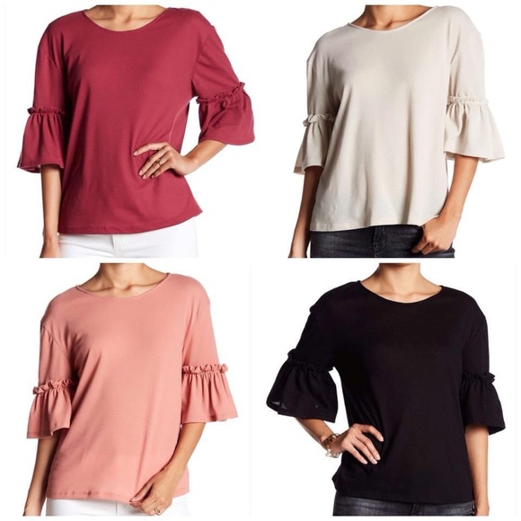 Midnight black Ruffle Tie back Partyyy🥂 Top! - Picture 2 of 4